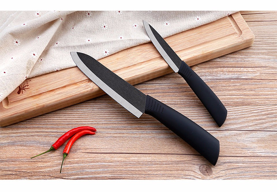 Ultimate 5 pcs Ceramic Knives Set: 3", 4", 5", 6" Paring Knives with Covers + Peeler