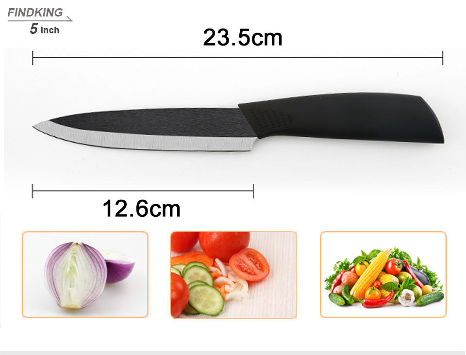 Ultimate 5 pcs Ceramic Knives Set: 3", 4", 5", 6" Paring Knives with Covers + Peeler