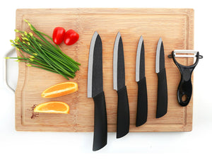 Ultimate 5 pcs Ceramic Knives Set: 3", 4", 5", 6" Paring Knives with Covers + Peeler