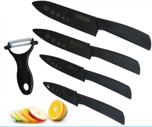 Ultimate 5 pcs Ceramic Knives Set: 3", 4", 5", 6" Paring Knives with Covers + Peeler