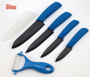 Ultimate 5 pcs Ceramic Knives Set: 3", 4", 5", 6" Paring Knives with Covers + Peeler