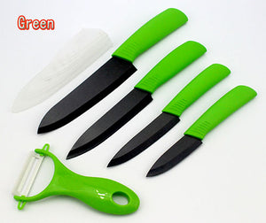 Ultimate 5 pcs Ceramic Knives Set: 3", 4", 5", 6" Paring Knives with Covers + Peeler