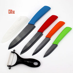 Ultimate 5 pcs Ceramic Knives Set: 3", 4", 5", 6" Paring Knives with Covers + Peeler