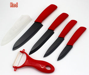 Ultimate 5 pcs Ceramic Knives Set: 3", 4", 5", 6" Paring Knives with Covers + Peeler