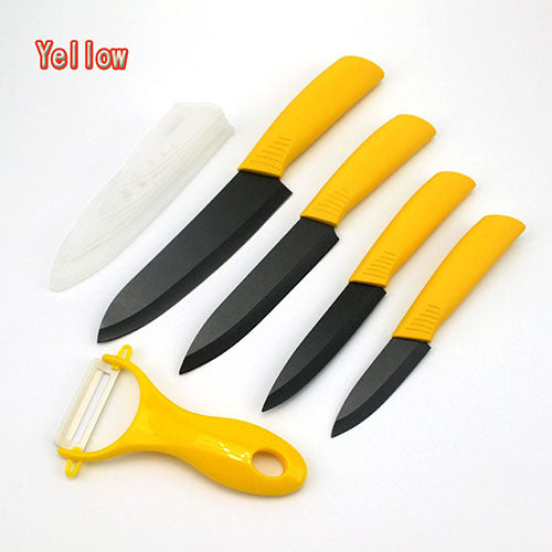 Ultimate 5 pcs Ceramic Knives Set: 3", 4", 5", 6" Paring Knives with Covers + Peeler